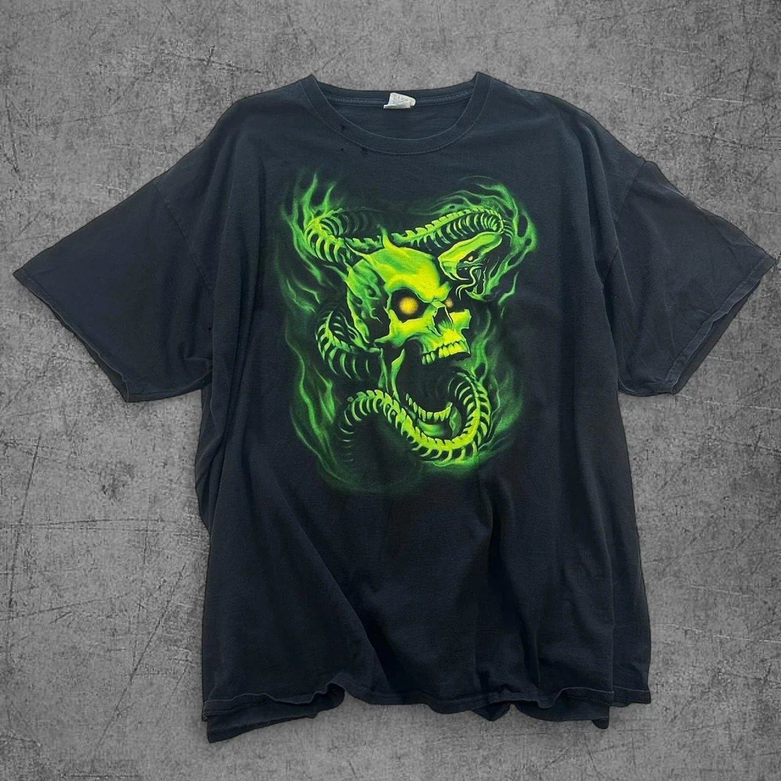 Y2K Green Snake Skull Tee Unisex T-shirt, Sweatshirt, Hoodie, Long Sleeve Tee - T-Shirt, Sweatshirt, Hoodie