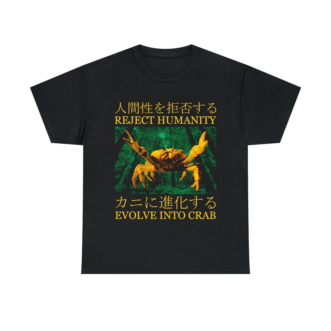 Evolve into Crab Japanese Vintage T-Shirt, Unisex tee Unisex T-shirt, Sweatshirt, Hoodie, Long Sleeve Tee - T-Shirt, Sweatshirt, Hoodie