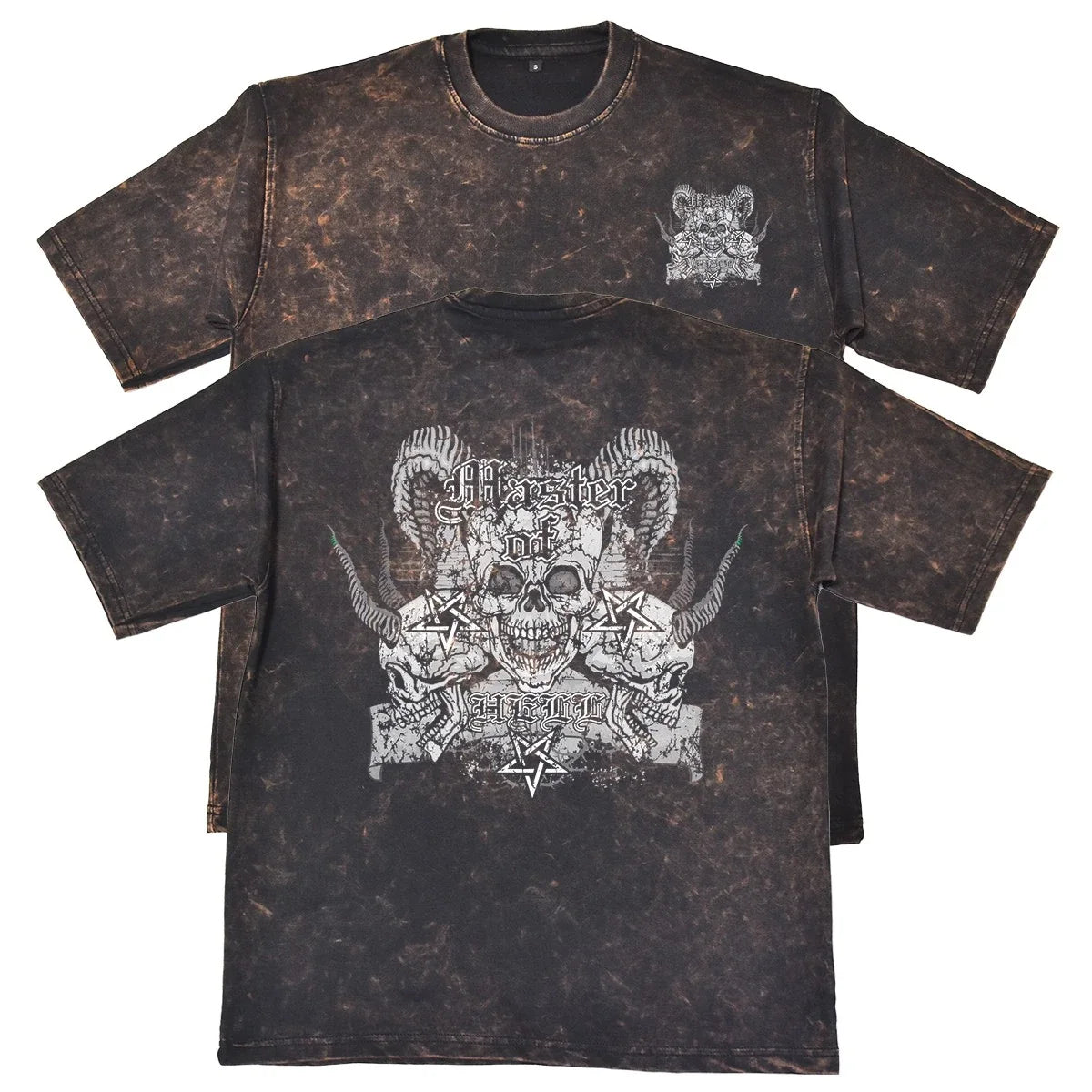 Master Of Hell Mens Rust Heavyweight 240gsm Vintage T-Shirt Goth Gift For Him Unisex T-shirt, Sweatshirt, Hoodie, Long Sleeve Tee - T-Shirt, Sweatshirt, Hoodie