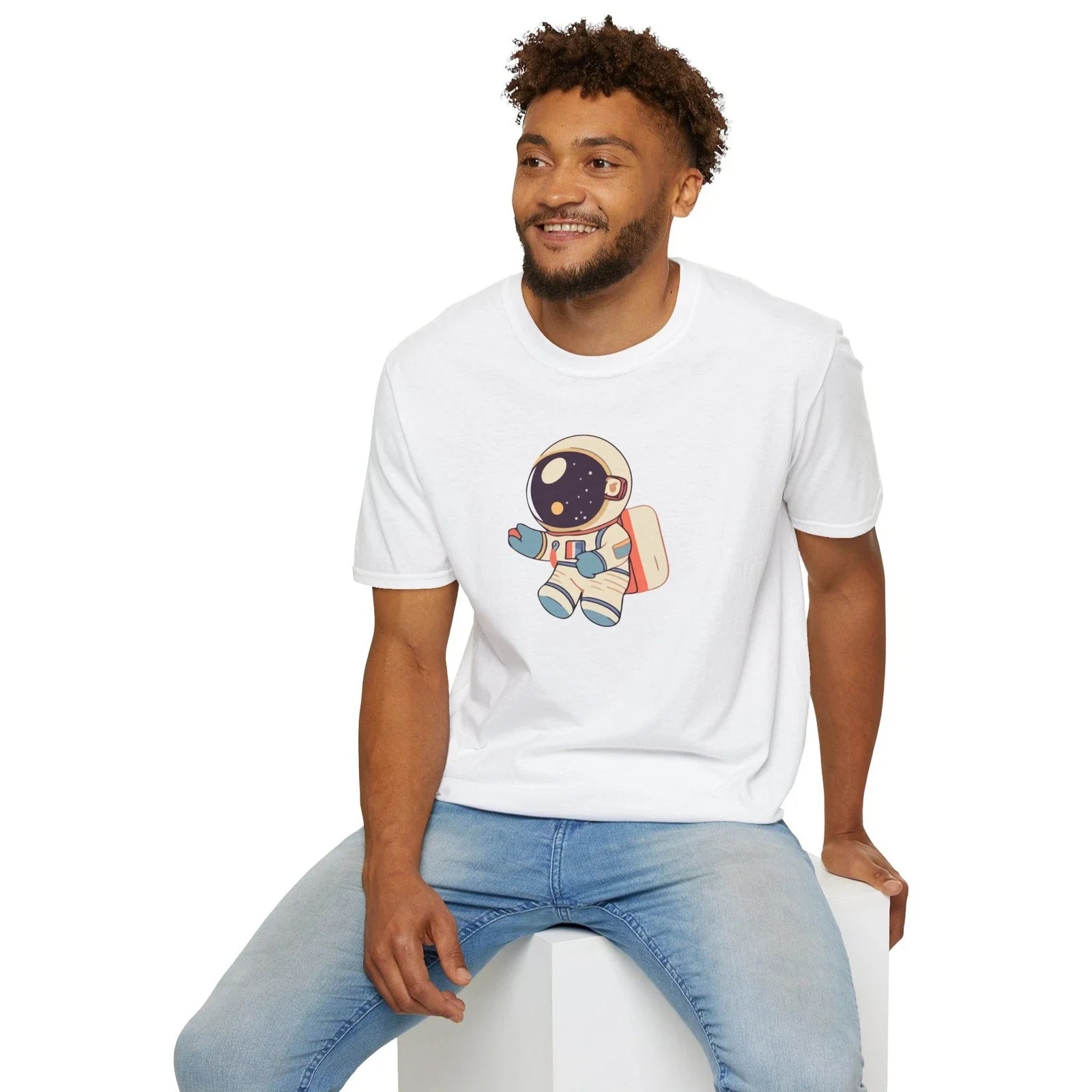 retro Astronaut T-Shirt | Space Helmet Illustration vintage Unisex T-shirt, Sweatshirt, Hoodie, Long Sleeve Tee - T-Shirt, Sweatshirt, Hoodie