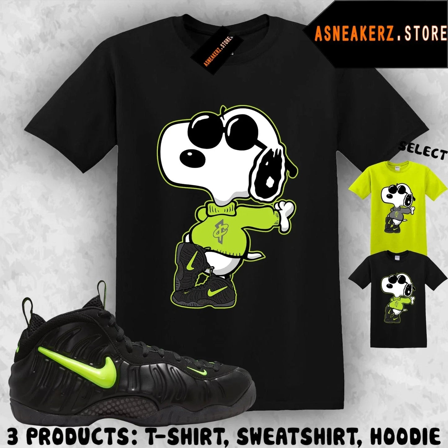 Shirt To Match Foamposite Pro Voltage 2026 Sneaker Matching Tee Joe Cool T-Shirt Unisex T-shirt, Sweatshirt, Hoodie, Long Sleeve Tee - T-Shirt, Sweatshirt, Hoodie