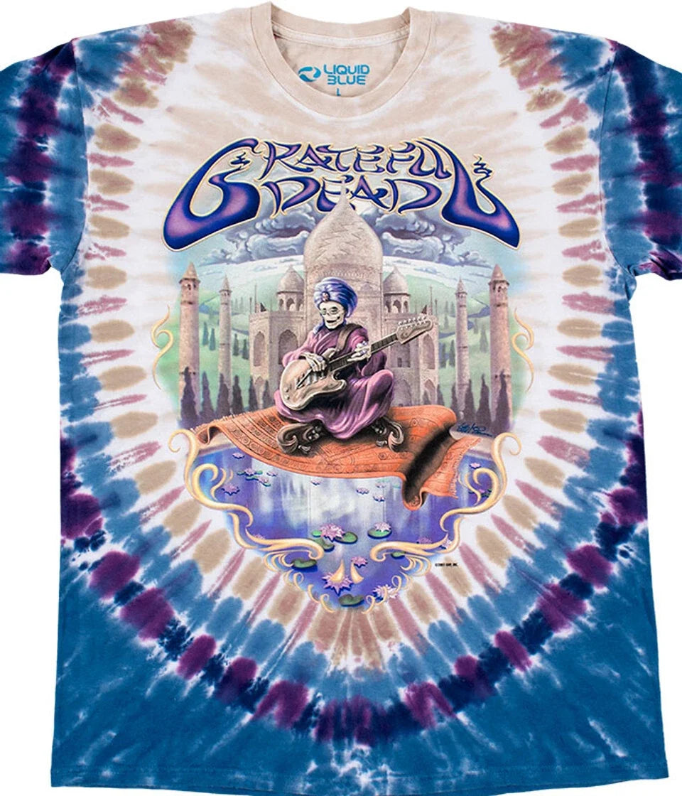 GRATEFUL DEAD-CARPET RIDE-Skeleton TIE DYE T-SHIRT S-M-L-XL-XXL Garcia,Lesh,Hart Unisex T-shirt, Sweatshirt, Hoodie, Long Sleeve Tee - T-Shirt, Sweatshirt, Hoodie