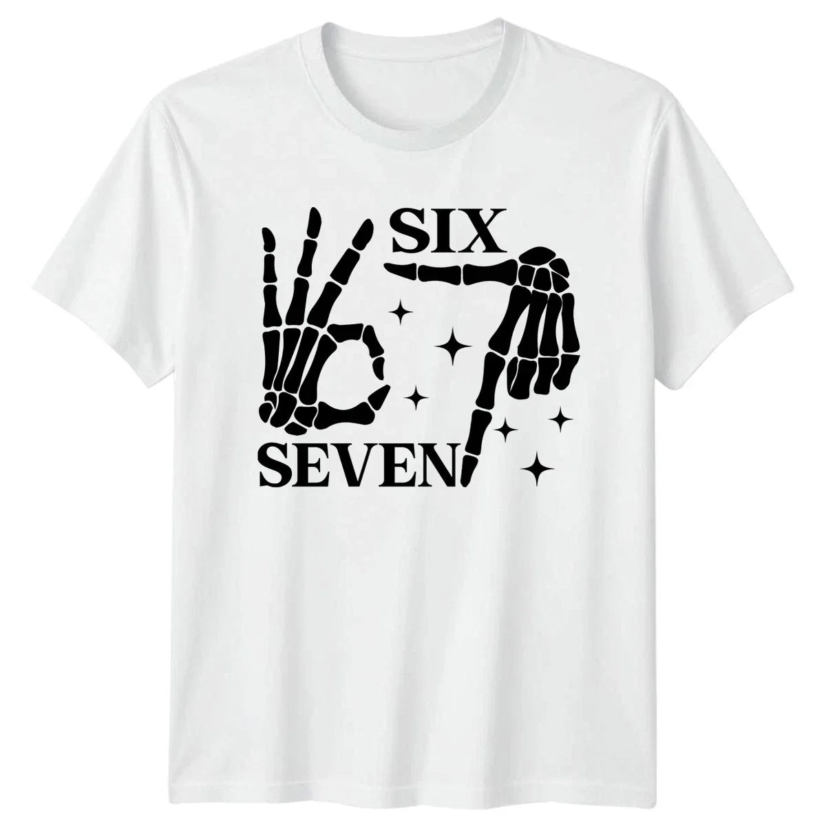 Skeleton Hands Six Seven Numbers Graphic Tee Mens Womens Unisex T-Shirt Unisex T-shirt, Sweatshirt, Hoodie, Long Sleeve Tee - T-Shirt, Sweatshirt, Hoodie