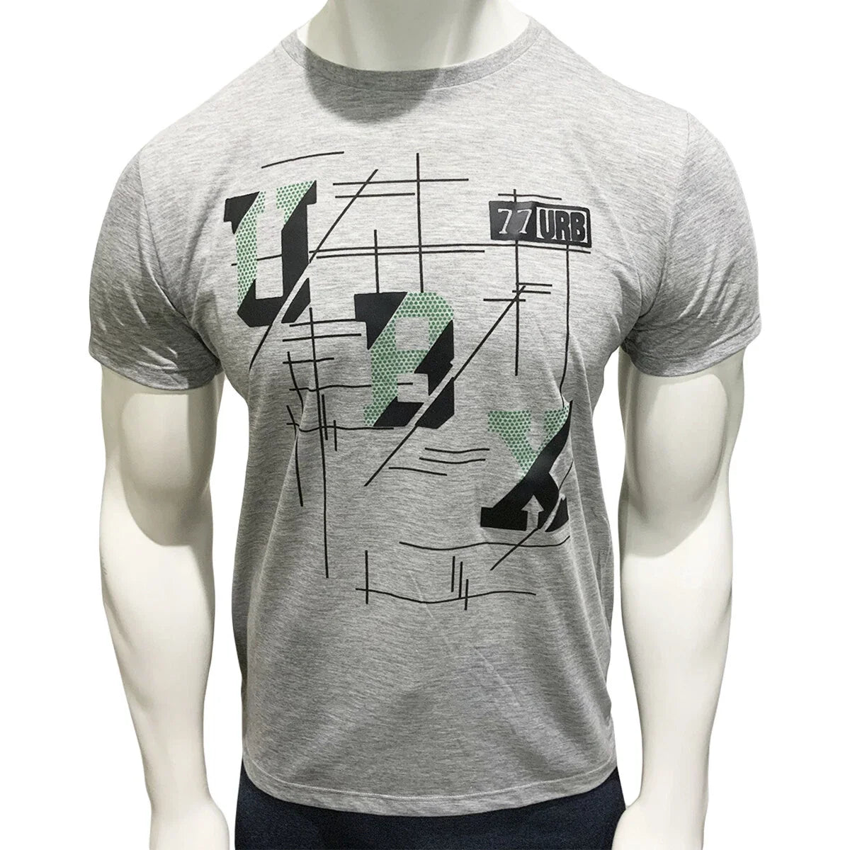 NWT URBAN X 77 FASHION MEN'S LIGHT GRAY CREW NECK SHORT SLEEVE T-SHIRT SIZE L Unisex T-shirt, Sweatshirt, Hoodie, Long Sleeve Tee - T-Shirt, Sweatshirt, Hoodie