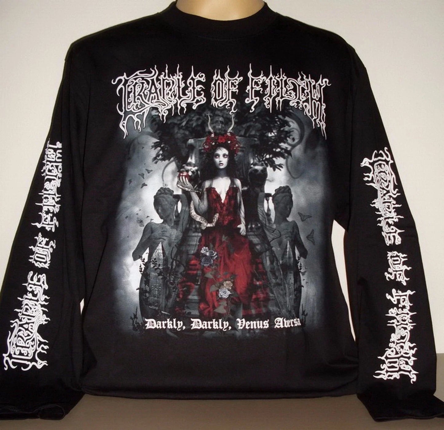 Cradle Of Filth Darkly Venus Aversa Long Sleeve T-Shirt Size M XL 2XL XXL New! Unisex T-shirt, Sweatshirt, Hoodie, Long Sleeve Tee - T-Shirt, Sweatshirt, Hoodie