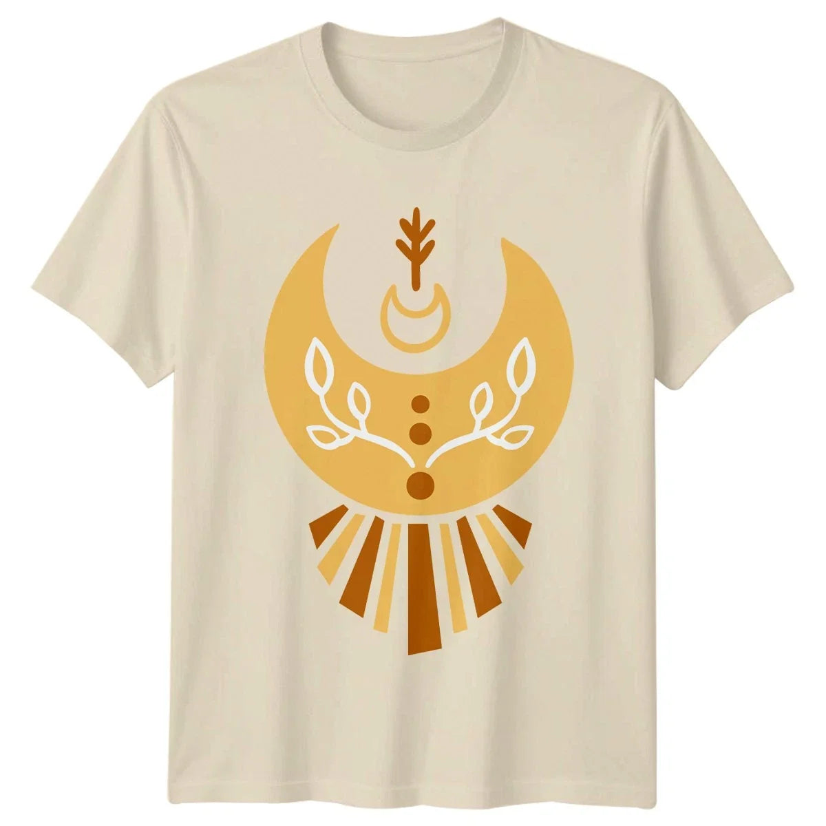 Boho Celestial Moon Botanical Abstract T-Shirt Botanical Nature Birthday Unisex T-shirt, Sweatshirt, Hoodie, Long Sleeve Tee - T-Shirt, Sweatshirt, Hoodie