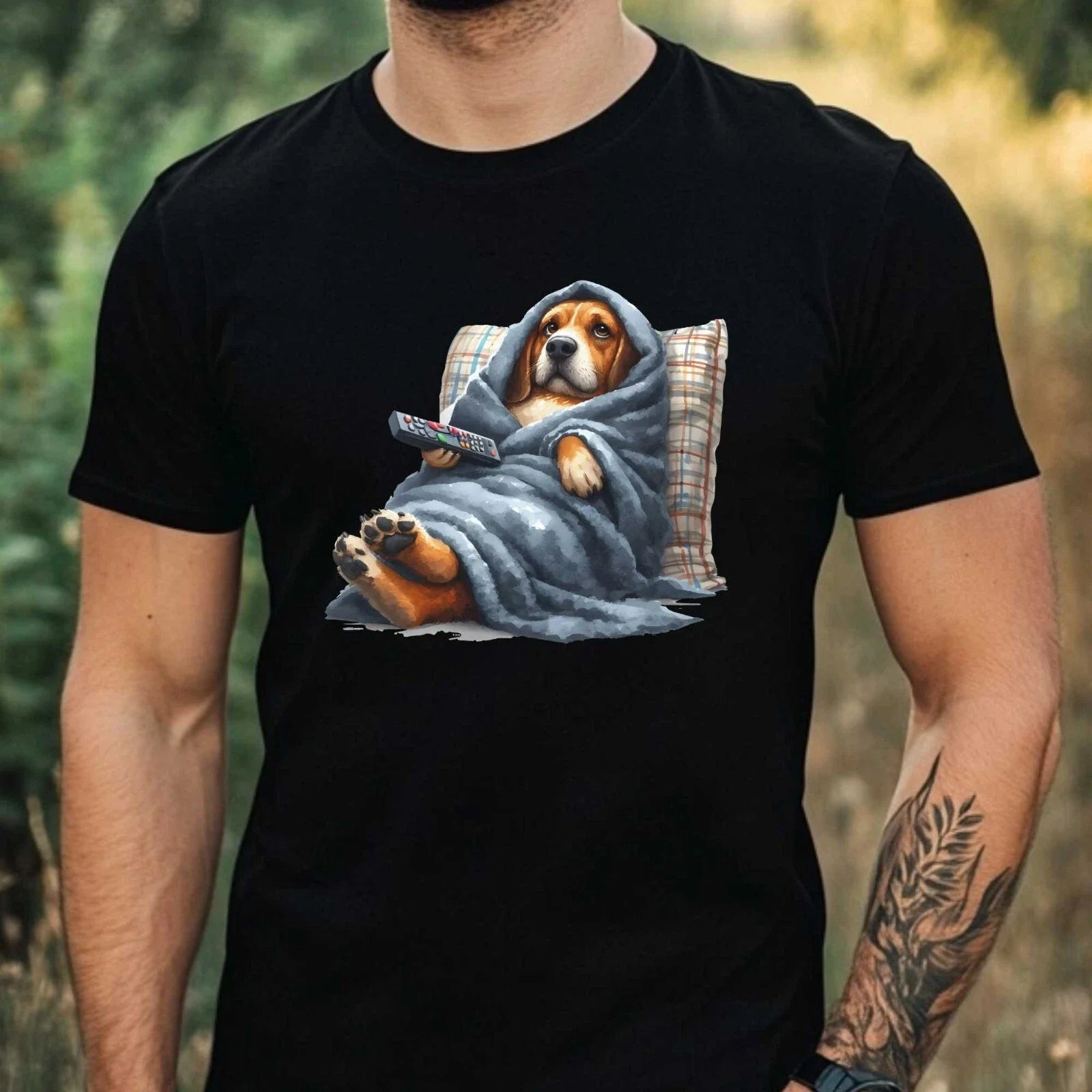 Mens Lazy Days Animal Print Cotton T-Shirt Size XS to 5XL Unisex T-shirt, Sweatshirt, Hoodie, Long Sleeve Tee - T-Shirt, Sweatshirt, Hoodie