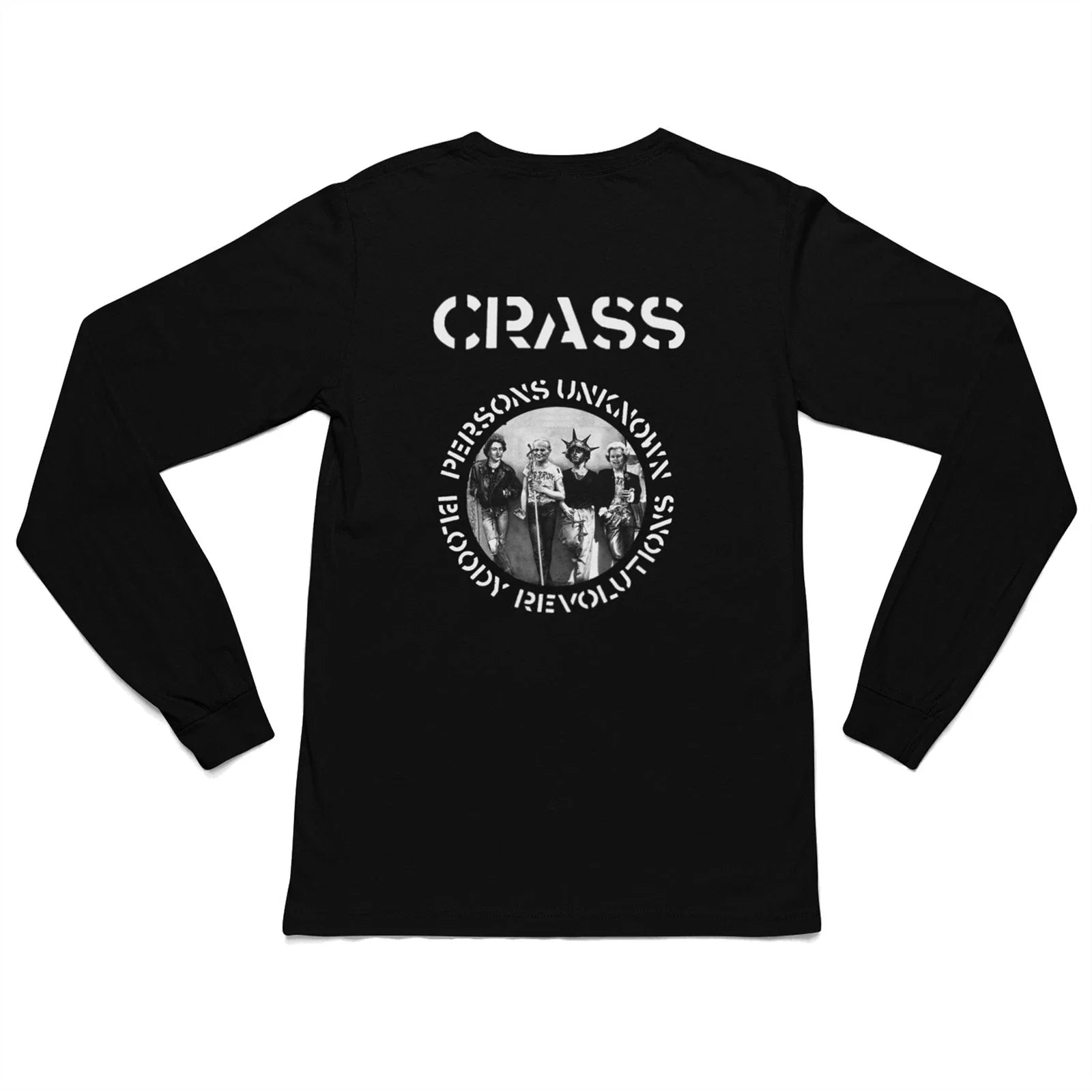 Crass Bloody Revolutions Long Sleeve T-Shirt -  Hardcore Punk Anarchist Unisex T-shirt, Sweatshirt, Hoodie, Long Sleeve Tee - T-Shirt, Sweatshirt, Hoodie