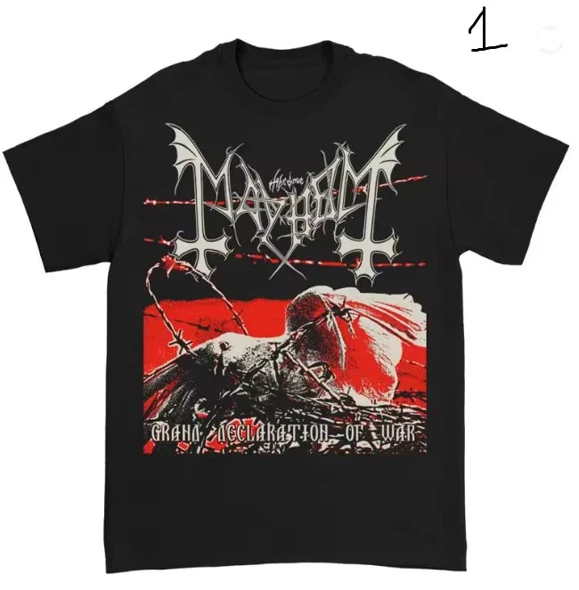 Mayhem Norwegian Band Black Metal Rock American Vintage Punk Street T-Shirt Unisex T-shirt, Sweatshirt, Hoodie, Long Sleeve Tee - T-Shirt, Sweatshirt, Hoodie