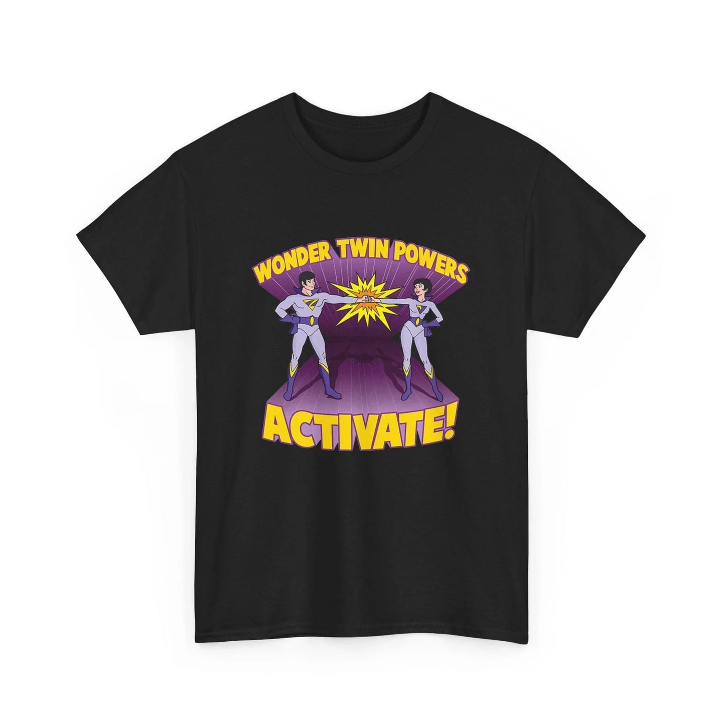 Wonder Twins Power T-Shirt, Matching Superhero Tees, Retro Cartoon Shirt Unisex T-shirt, Sweatshirt, Hoodie, Long Sleeve Tee - T-Shirt, Sweatshirt, Hoodie