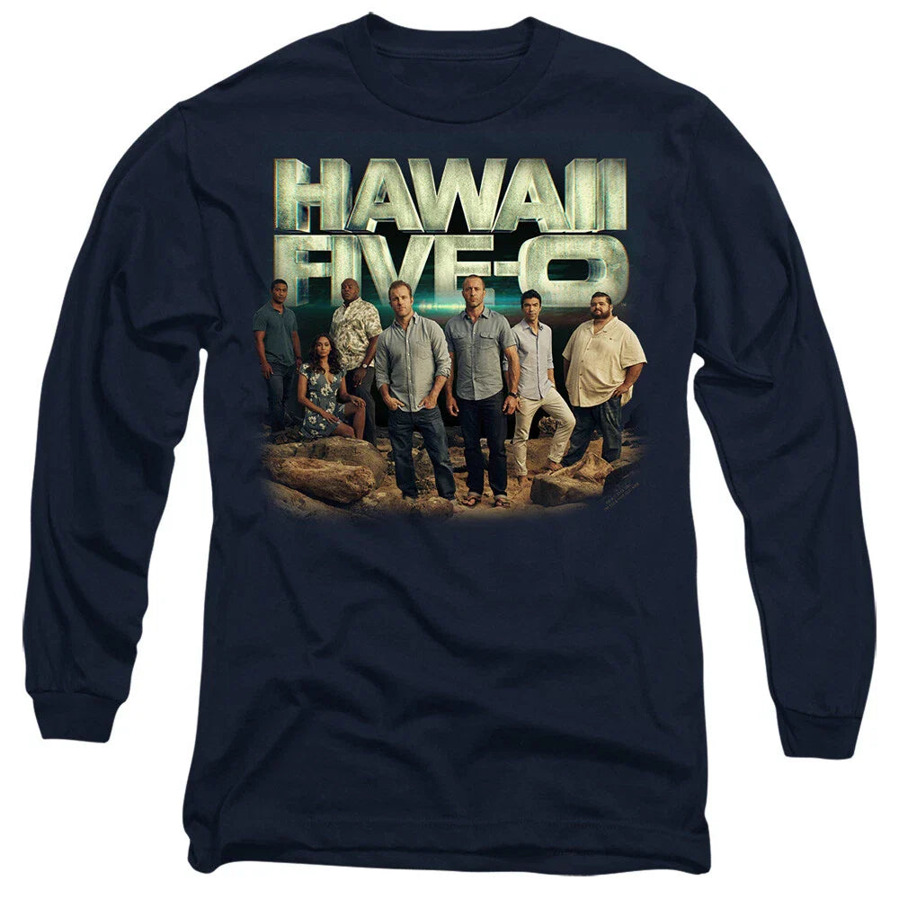Hawaii 5 0 Cast Mens Long Sleeve T-Shirt, Navy Unisex T-shirt, Sweatshirt, Hoodie, Long Sleeve Tee - T-Shirt, Sweatshirt, Hoodie