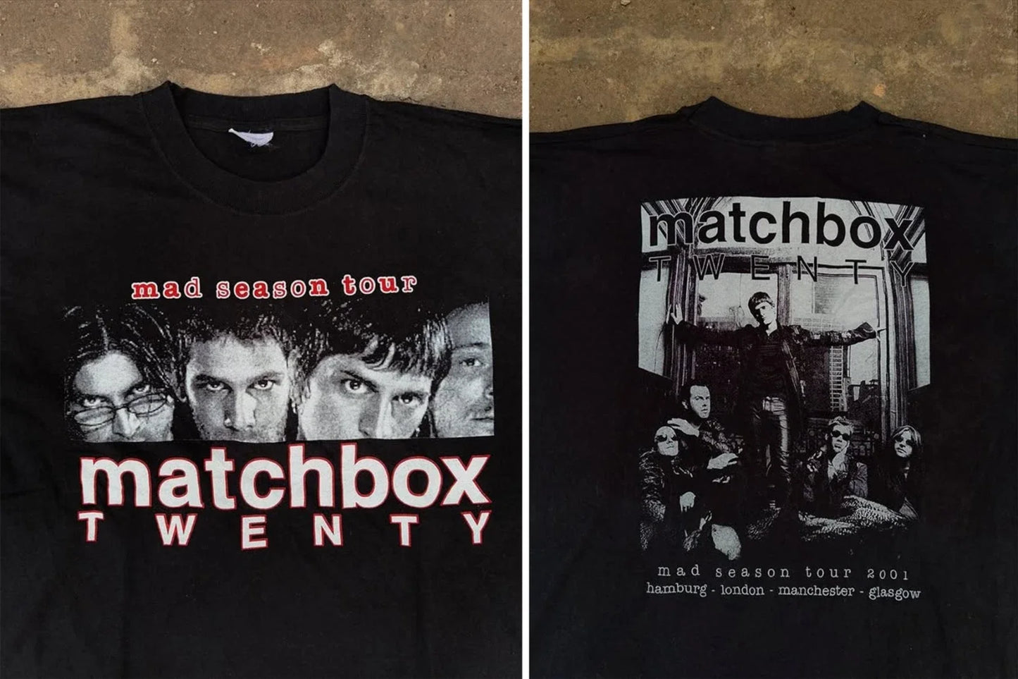 VINTAGE 2001 BOOTLEG MATCHBOX TWENTY MAD SEASON TOUR T shirt Unisex T-shirt, Sweatshirt, Hoodie, Long Sleeve Tee - T-Shirt, Sweatshirt, Hoodie