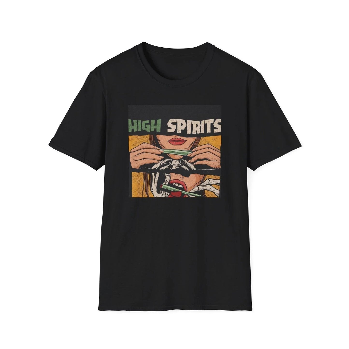 High Spirits Retro Comic T-Shirt | 90s Pop Culture Movie Gift Unisex Tee women Unisex T-shirt, Sweatshirt, Hoodie, Long Sleeve Tee - T-Shirt, Sweatshirt, Hoodie