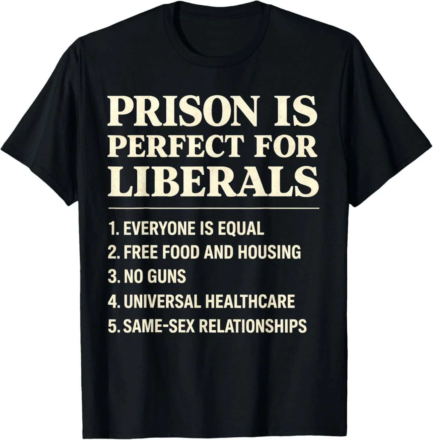 Prison is Perfect for Liberals Funny Anti Liberal Quote T-Shirt unisex T-Shirt Unisex T-shirt, Sweatshirt, Hoodie, Long Sleeve Tee - T-Shirt, Sweatshirt, Hoodie