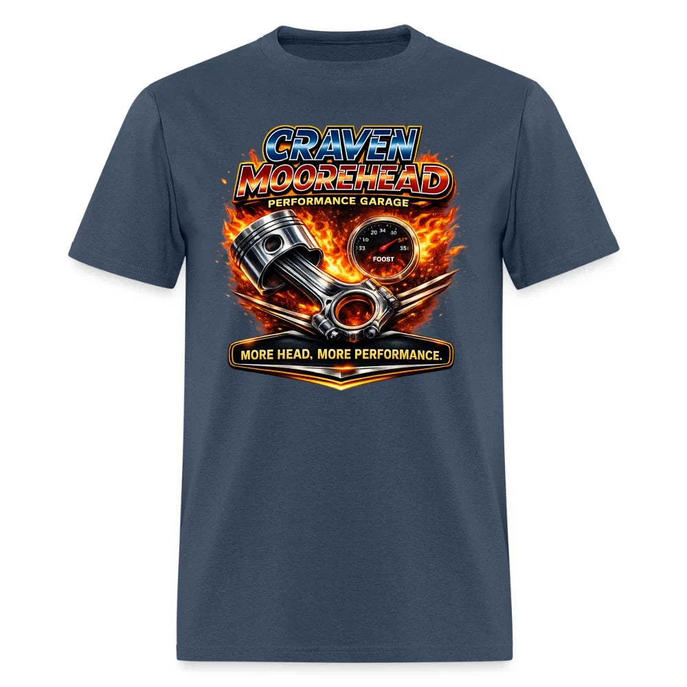 Craven Moorehead Performance Garage Funny Adult Humor T-Shirt Unisex T-shirt, Sweatshirt, Hoodie, Long Sleeve Tee - T-Shirt, Sweatshirt, Hoodie