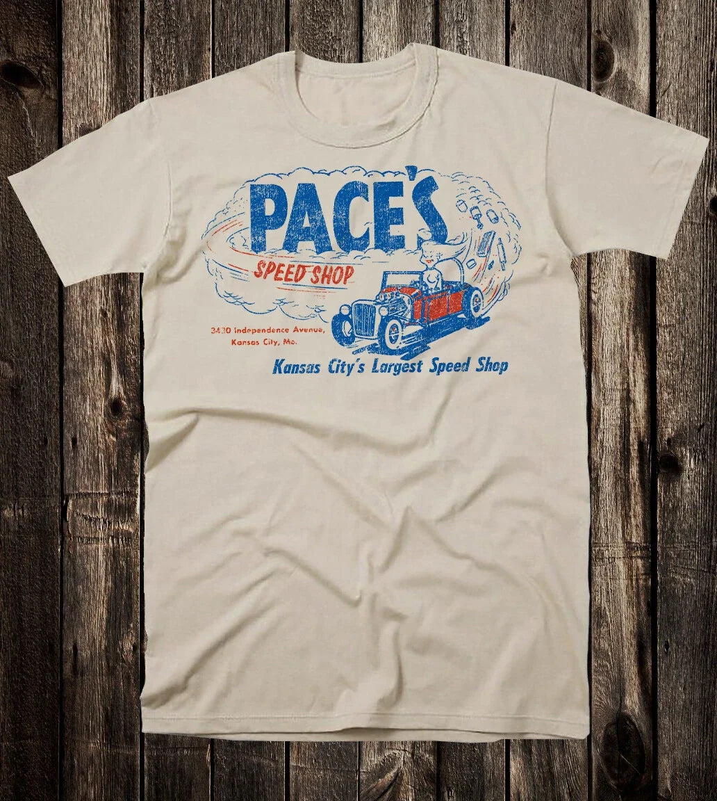 Hot Rod Tee T Shirt Retro Art Drag Race Garage Pace's Speed Shop Kansas City Unisex T-shirt, Sweatshirt, Hoodie, Long Sleeve Tee - T-Shirt, Sweatshirt, Hoodie