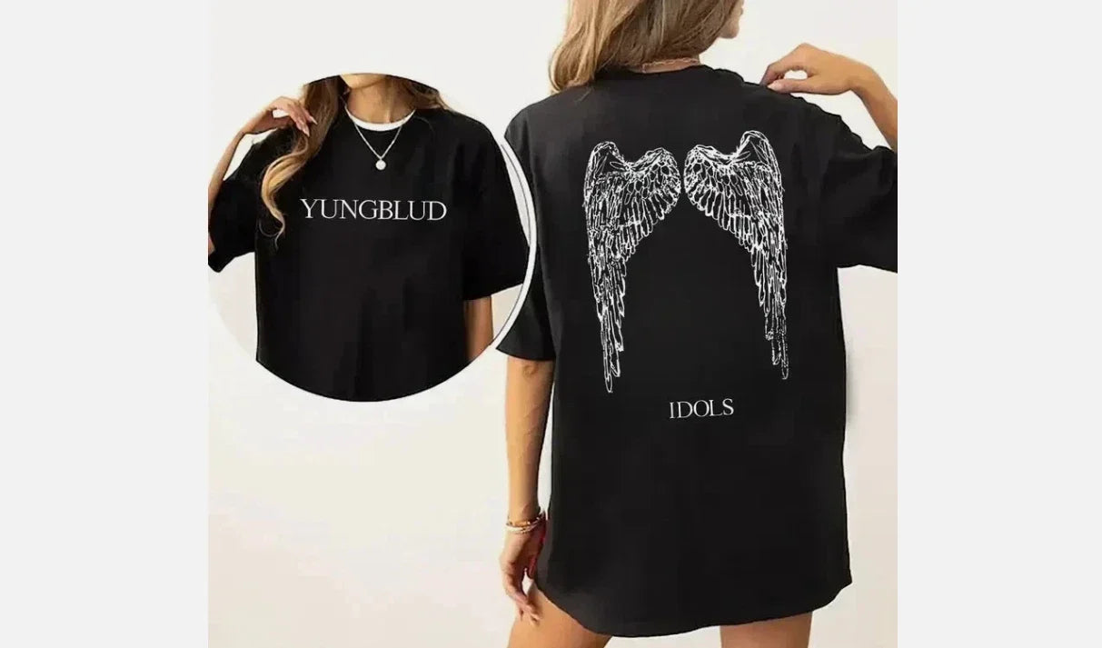 Yungblud IDOLS Wings Tour 2025 Unisex T-Shirt Unisex T-shirt, Sweatshirt, Hoodie, Long Sleeve Tee - T-Shirt, Sweatshirt, Hoodie