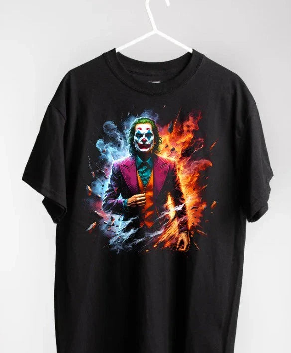 The Joker unisex Black  T-Shirt - cotton - movies comics joker graphic tee Unisex T-shirt, Sweatshirt, Hoodie, Long Sleeve Tee - T-Shirt, Sweatshirt, Hoodie