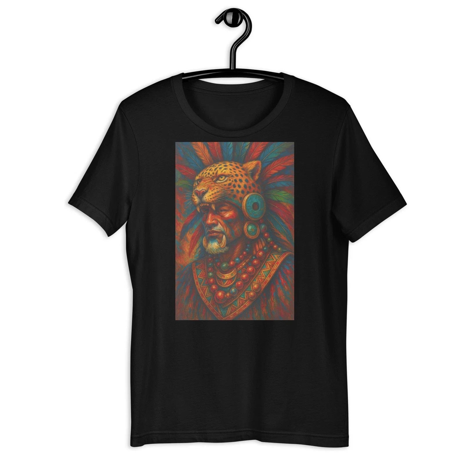Aztec Jaguar Warrior Head Mexican Tribal Art Graphic Tee Unisex T-shirt, Sweatshirt, Hoodie, Long Sleeve Tee - T-Shirt, Sweatshirt, Hoodie