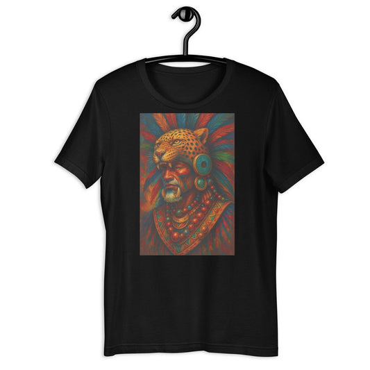 Aztec Jaguar Warrior Head Mexican Tribal Art Graphic Tee Unisex T-shirt, Sweatshirt, Hoodie, Long Sleeve Tee - T-Shirt, Sweatshirt, Hoodie