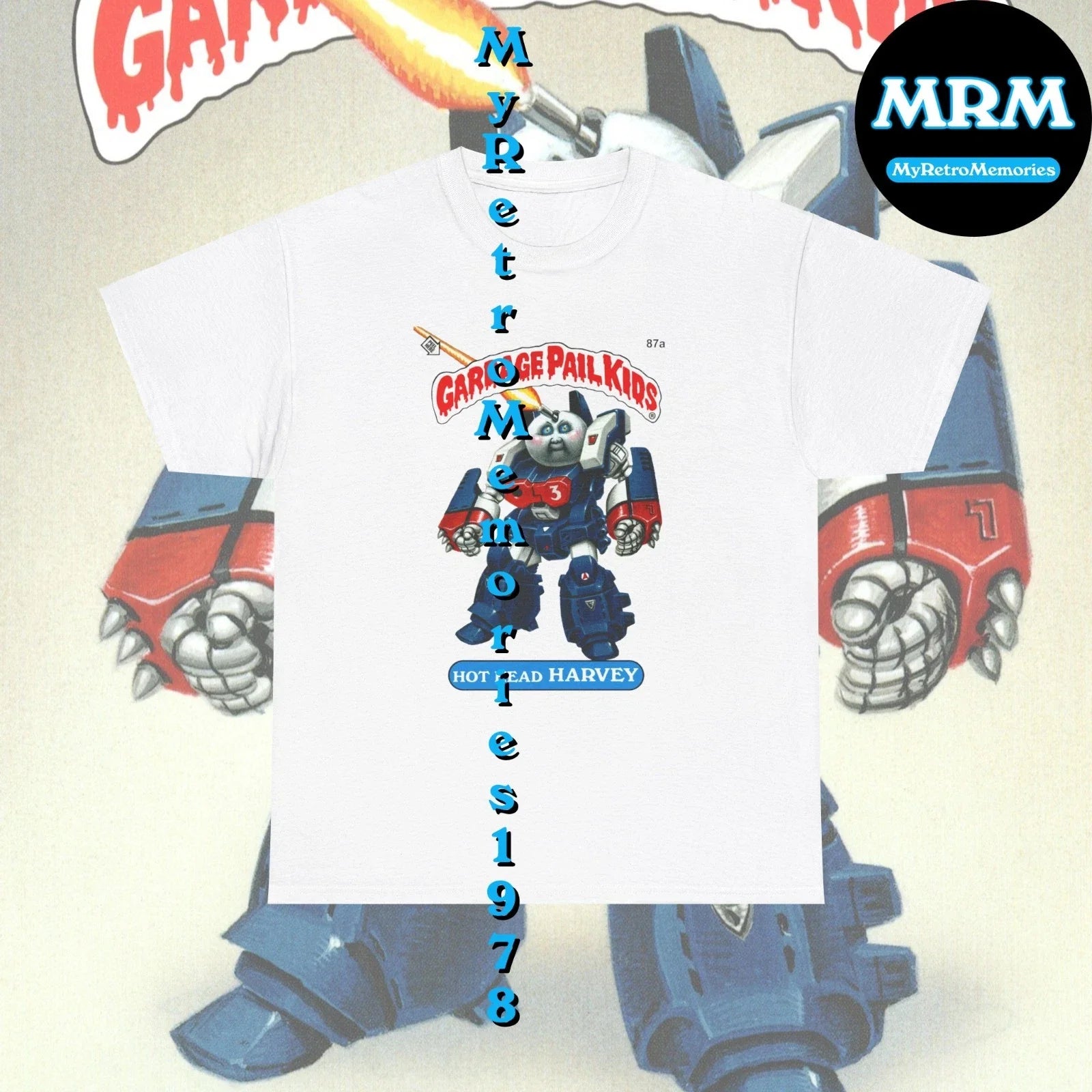Garbage Pail Kids Hot Head Harvey, Roy Bot T-Shirt 5 Colors S-5XL GPK Retro Tee Unisex T-shirt, Sweatshirt, Hoodie, Long Sleeve Tee - T-Shirt, Sweatshirt, Hoodie