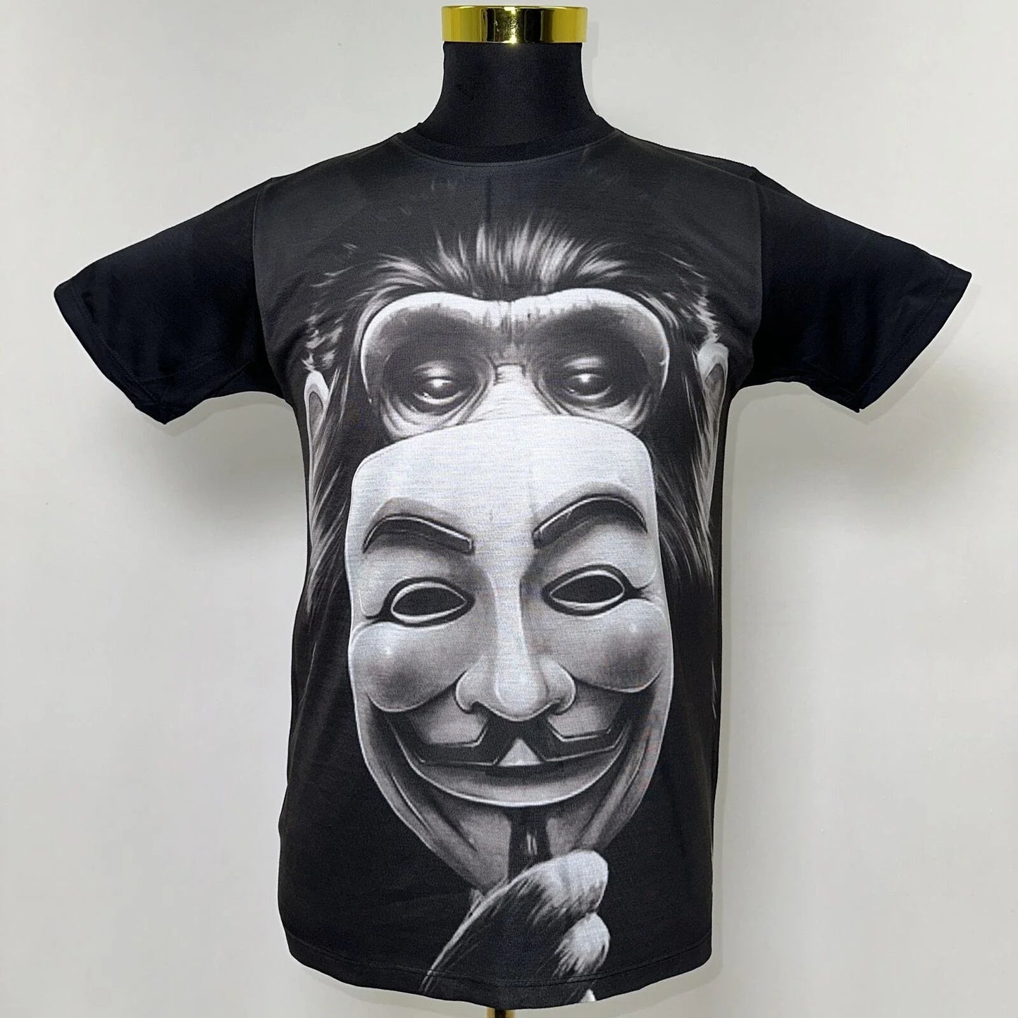 Vendetta Monkey T-Shirt Hip Hop New Wave Urban Fashion Street Wear Black Size: M Unisex T-shirt, Sweatshirt, Hoodie, Long Sleeve Tee - T-Shirt, Sweatshirt, Hoodie