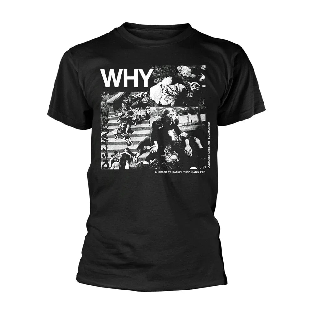 Discharge - WHY - A New Official T SHIRT : punk , oi Unisex T-shirt, Sweatshirt, Hoodie, Long Sleeve Tee - T-Shirt, Sweatshirt, Hoodie