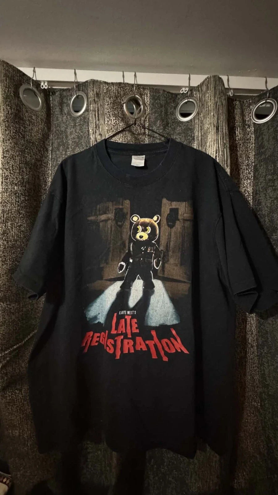Vintage 2005 Kanye West Late Registration Bear Rap Tee Music Promo T-Shirt Large Unisex T-shirt, Sweatshirt, Hoodie, Long Sleeve Tee - T-Shirt, Sweatshirt, Hoodie