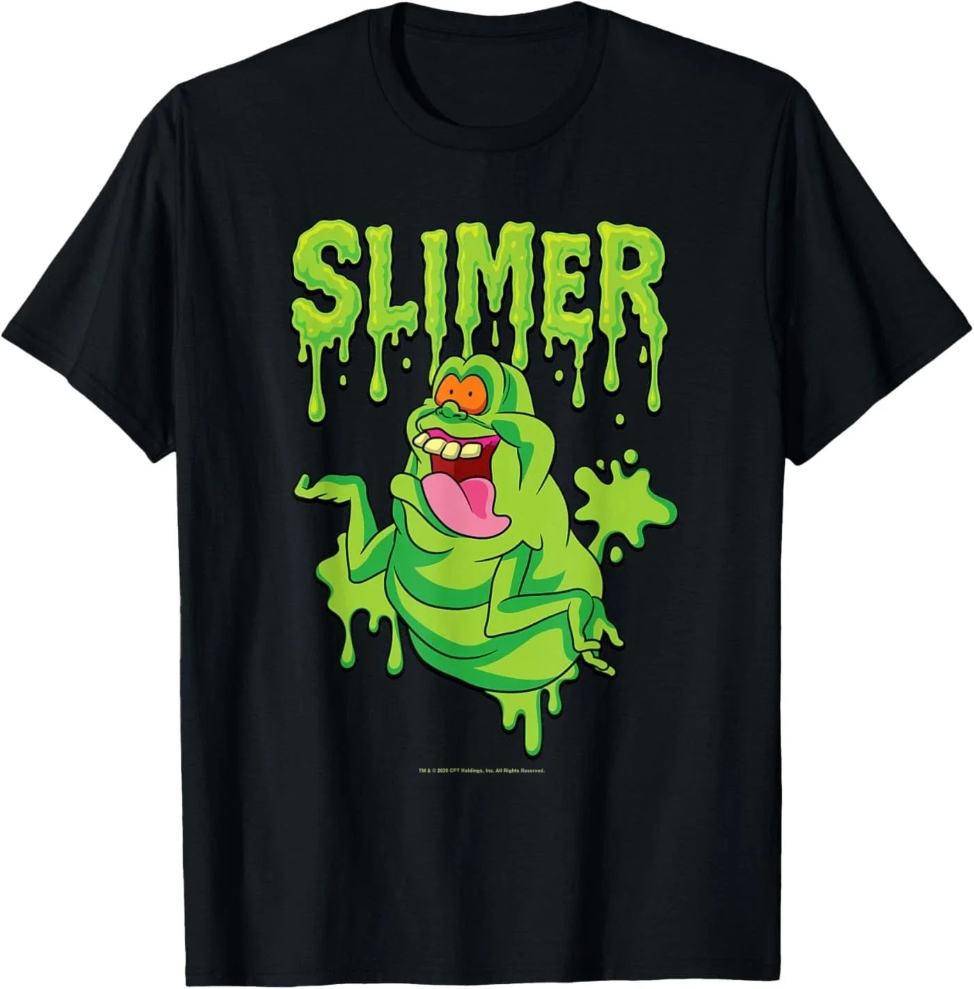 The Real Ghostbusters Ecto Green Slimer Retro 80's Cartoon T-Shirt Unisex T-shirt, Sweatshirt, Hoodie, Long Sleeve Tee - T-Shirt, Sweatshirt, Hoodie