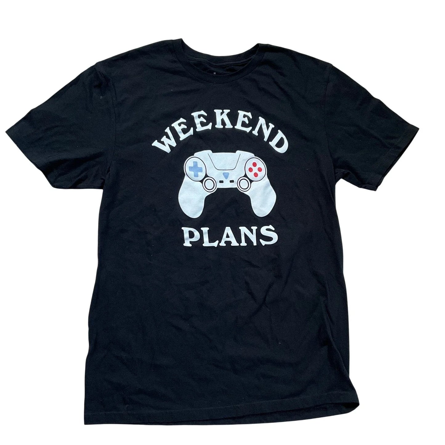 Weekend Plans Video Game Controller Graphic T-Shirt Black Sz M Gamer Lounge Wear Unisex T-shirt, Sweatshirt, Hoodie, Long Sleeve Tee - T-Shirt, Sweatshirt, Hoodie