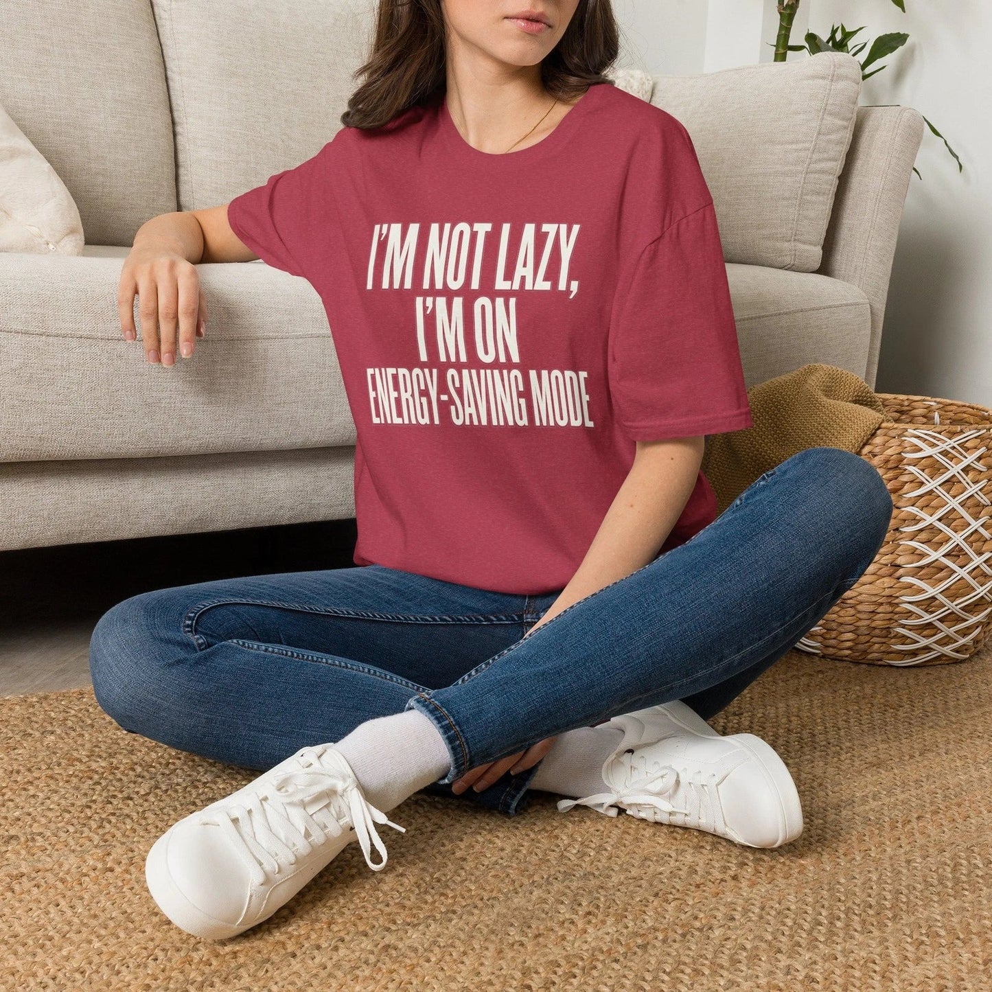 Im Not Lazy Im On Energy Saving Mode T-Shirt | Funny Slogan Tee Unisex T-shirt, Sweatshirt, Hoodie, Long Sleeve Tee - T-Shirt, Sweatshirt, Hoodie