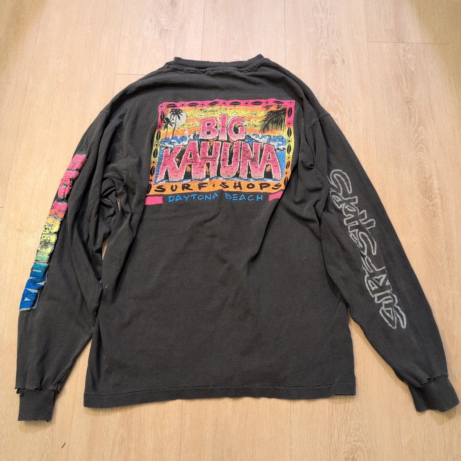 VTG Big Kahuna Surf Shops Daytona Beach Adult Large Long Sleeve Shirt Grunge Unisex T-shirt, Sweatshirt, Hoodie, Long Sleeve Tee - T-Shirt, Sweatshirt, Hoodie