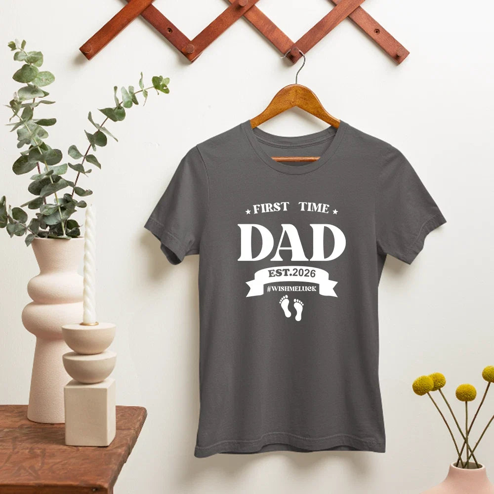 First Time Dad 2026 T-shirt Father's Day Super dad Children Love Birthday Gifts Unisex T-shirt, Sweatshirt, Hoodie, Long Sleeve Tee - T-Shirt, Sweatshirt, Hoodie