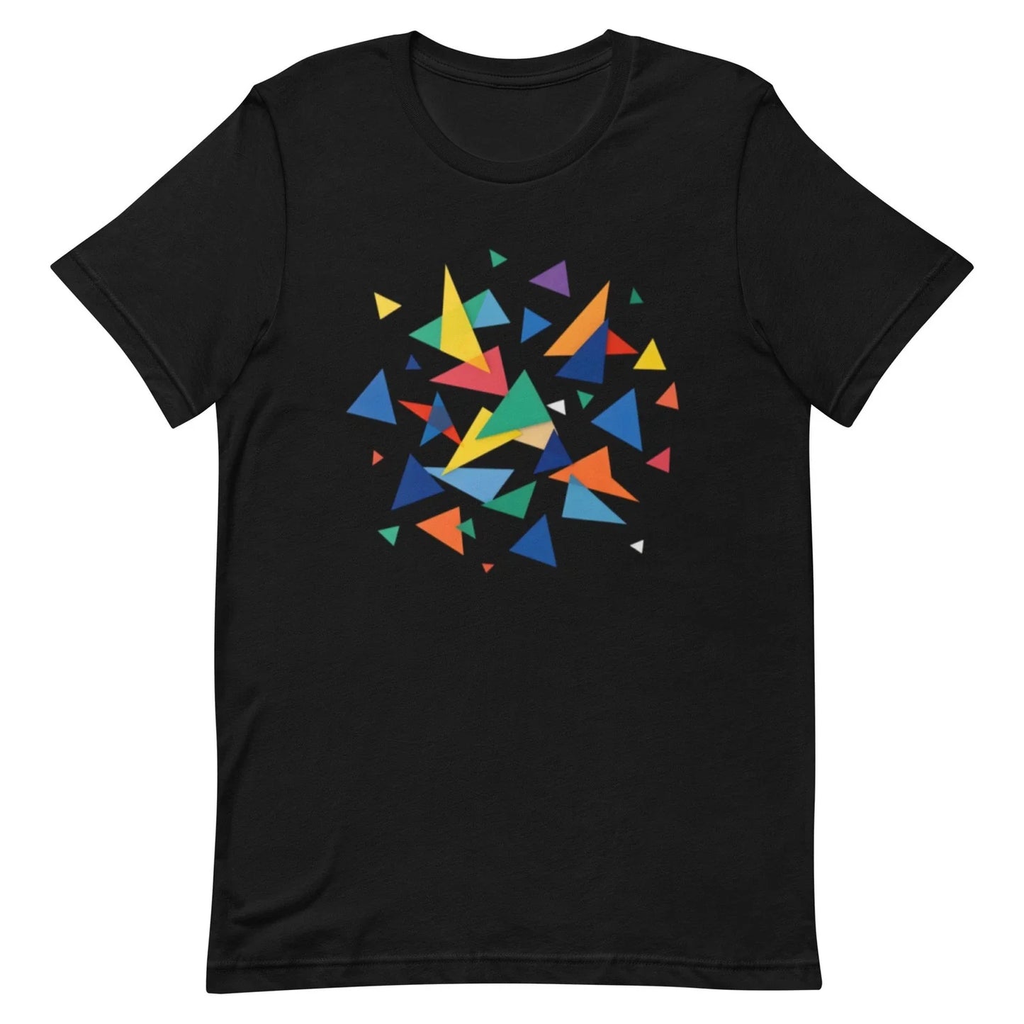 Triangle Pattern T-Shirt, Geometric Graphic Tee, Abstract Minimalist Shirt Unisex T-shirt, Sweatshirt, Hoodie, Long Sleeve Tee - T-Shirt, Sweatshirt, Hoodie