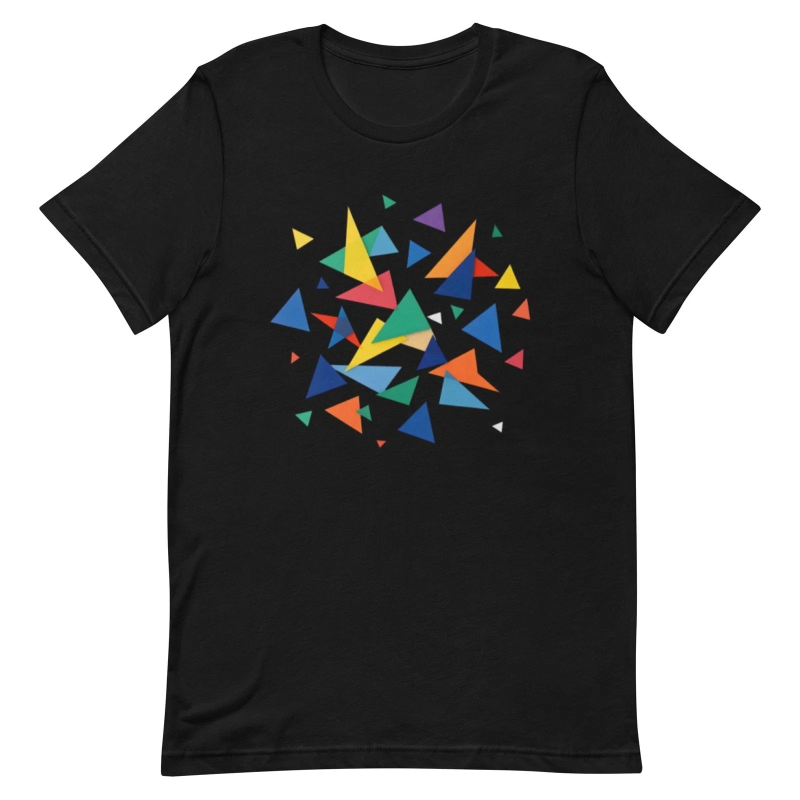 Triangle Pattern T-Shirt, Geometric Graphic Tee, Abstract Minimalist Shirt Unisex T-shirt, Sweatshirt, Hoodie, Long Sleeve Tee - T-Shirt, Sweatshirt, Hoodie