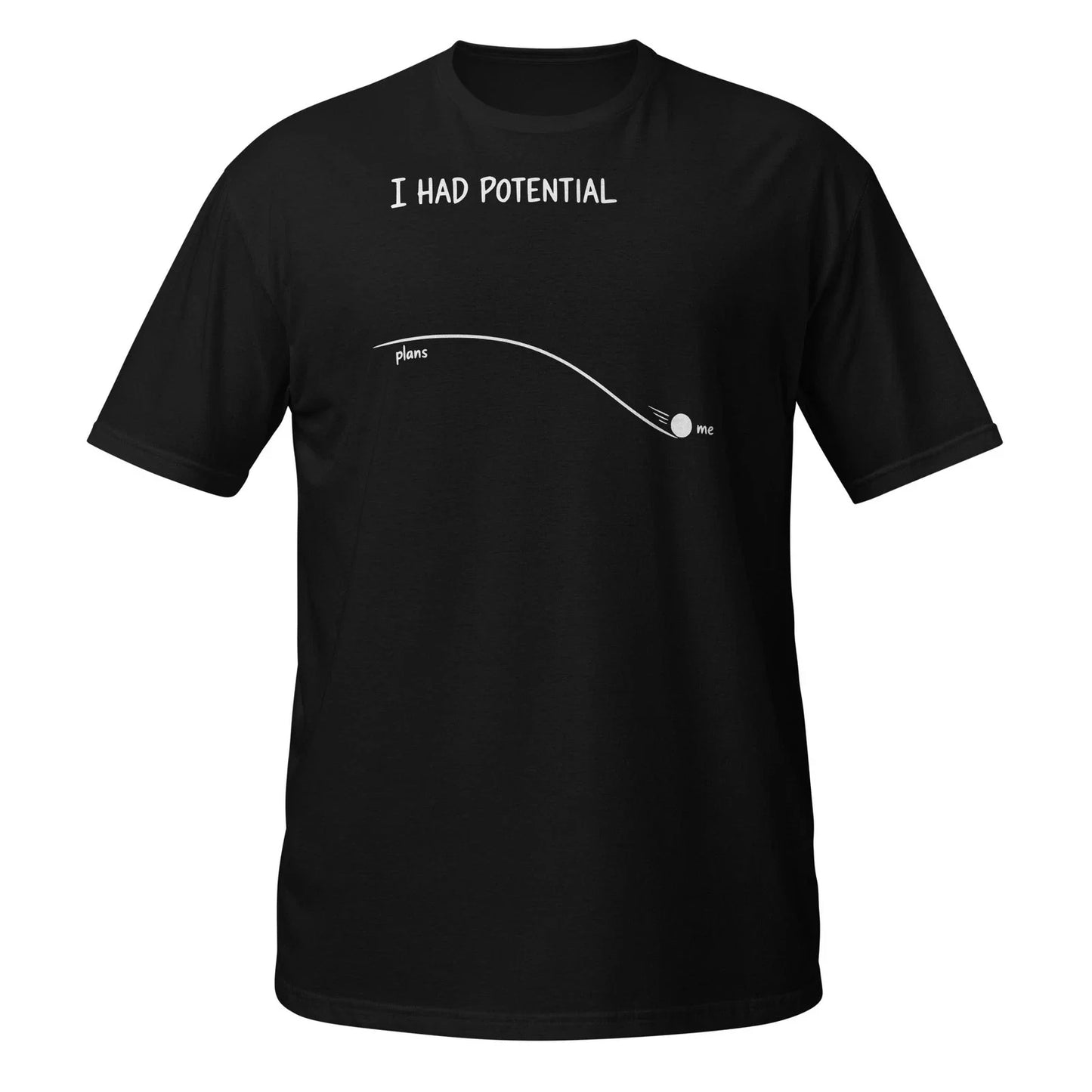 I Had Potential Funny Procrastination Quote Minimalist Unisex T-Shirt Unisex T-shirt, Sweatshirt, Hoodie, Long Sleeve Tee - T-Shirt, Sweatshirt, Hoodie