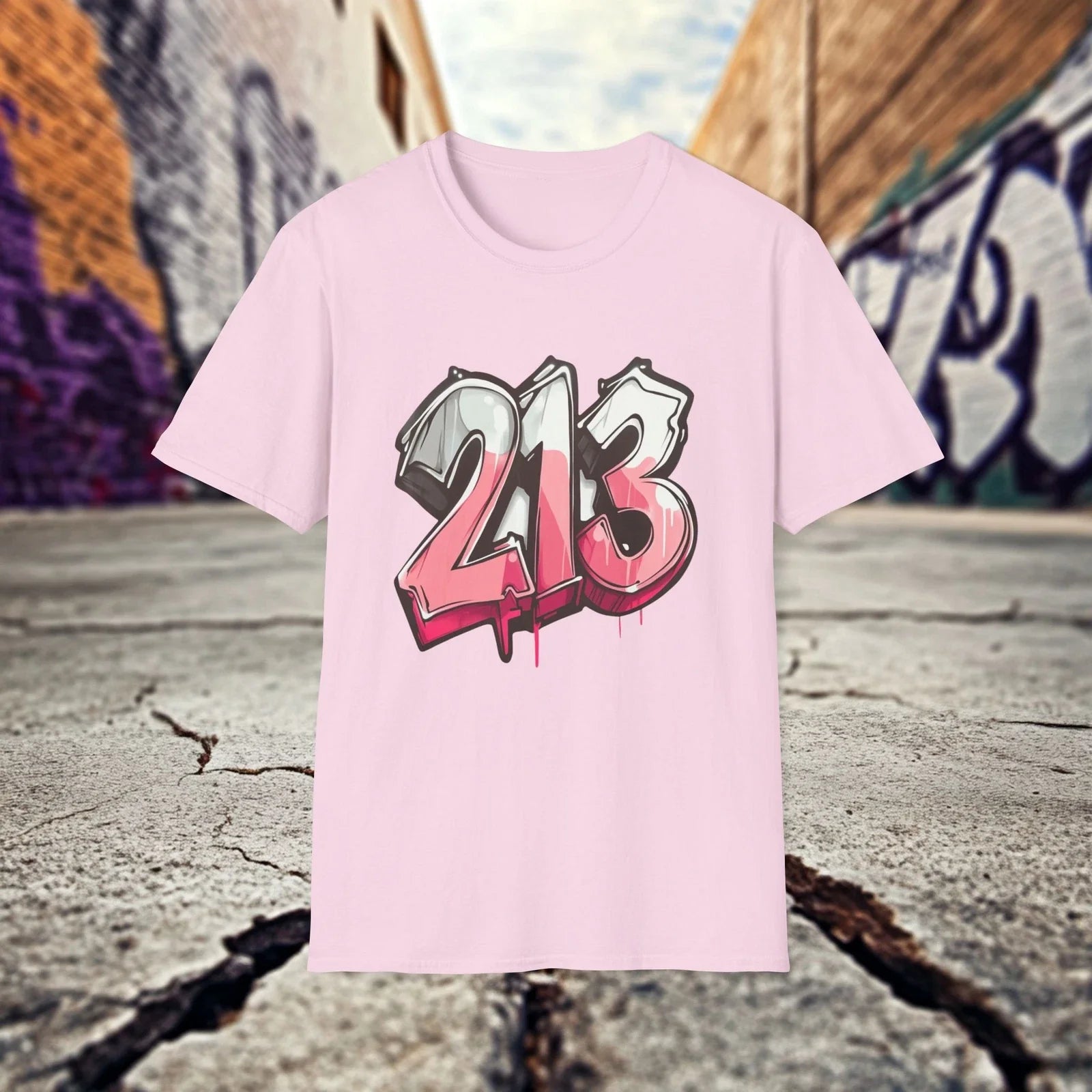 LA, Urban Graffiti Style T-Shirt, 213 Graphic Tee, Hip Hop Aesthetic, Compton, Unisex T-shirt, Sweatshirt, Hoodie, Long Sleeve Tee - T-Shirt, Sweatshirt, Hoodie