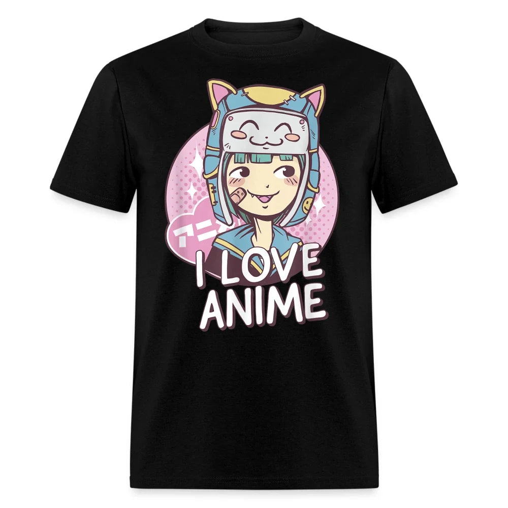 Cute Anime Girl Kawaii Style I Love Anime Quote Gift T-Shirt Unisex T-shirt, Sweatshirt, Hoodie, Long Sleeve Tee - T-Shirt, Sweatshirt, Hoodie