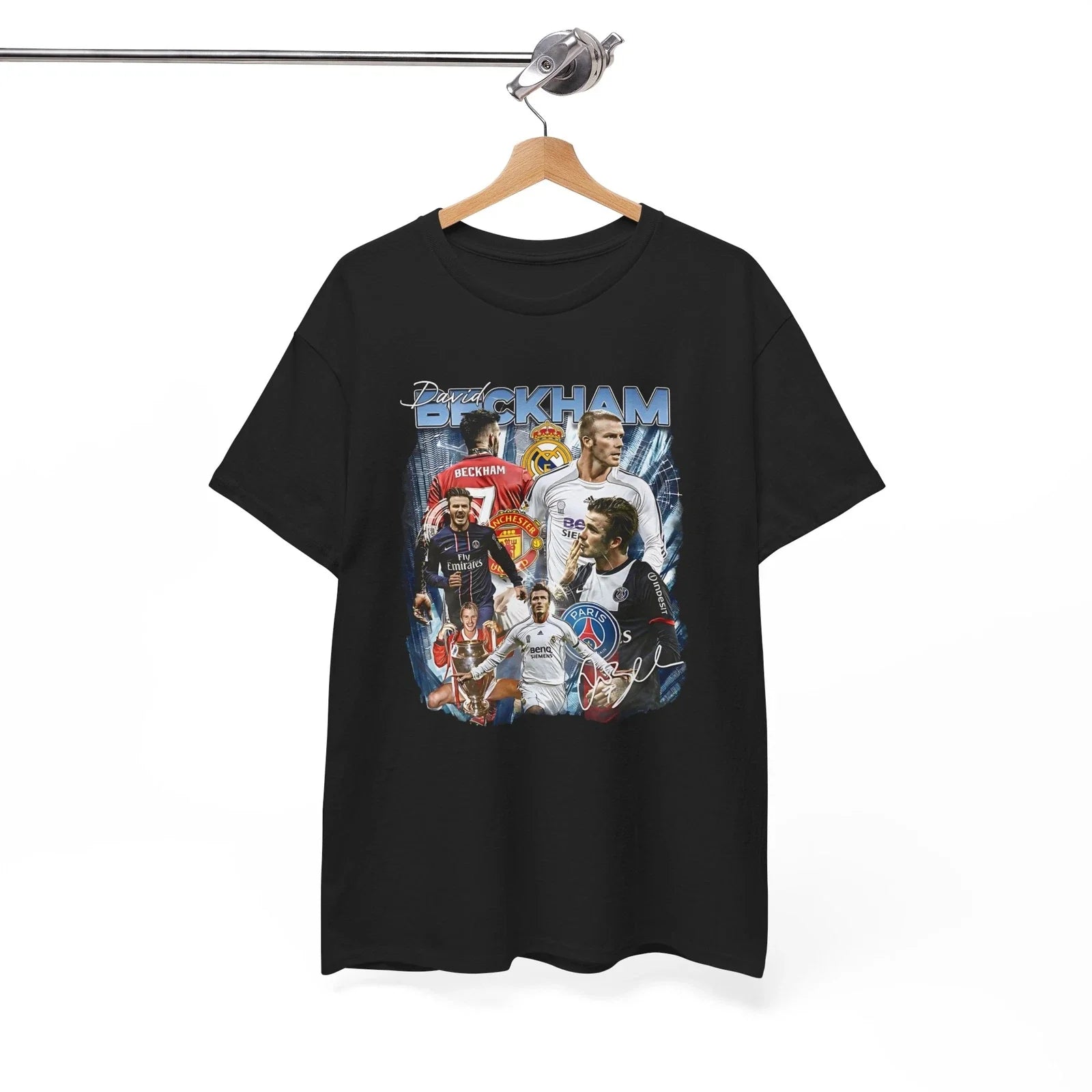 David Beckham Bootleg Vintage Graphic Tee - Retro Soccer Icon Fan Shirt Unisex T-shirt, Sweatshirt, Hoodie, Long Sleeve Tee - T-Shirt, Sweatshirt, Hoodie