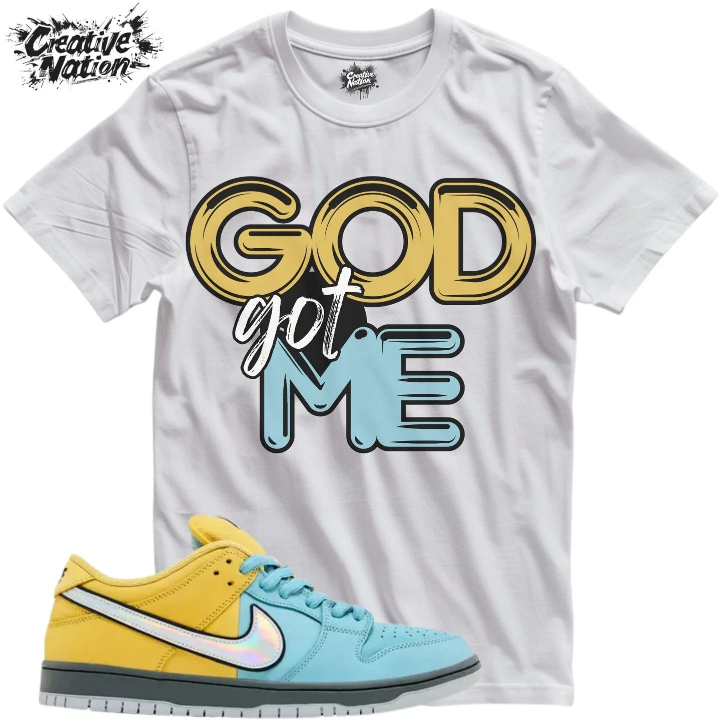 Shirt To Match Turquoise Unisex Tee Sneaker Shirt GOD Got Me Shirt Sneaker Tee Unisex T-shirt, Sweatshirt, Hoodie, Long Sleeve Tee - T-Shirt, Sweatshirt, Hoodie