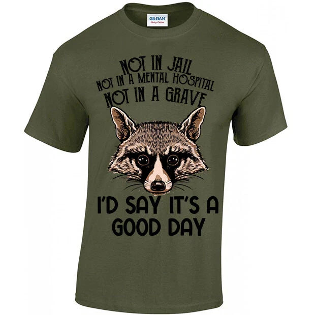 Not In Jail, Not In Hospital, Not In A Gave, I'd Say It's A Good Day, T-shirt Unisex T-shirt, Sweatshirt, Hoodie, Long Sleeve Tee - T-Shirt, Sweatshirt, Hoodie