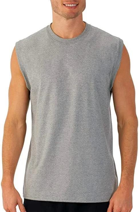 Fruit of the Loom Men Sleeveless Muscle T-Shirt S-4XL, 3 Colors - Fast Free S&H Unisex T-shirt, Sweatshirt, Hoodie, Long Sleeve Tee - T-Shirt, Sweatshirt, Hoodie