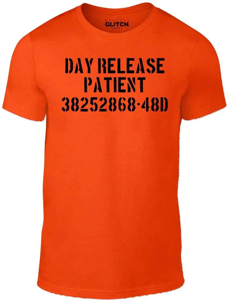 Day Release Patient T-Shirt - Funny t shirt joke fancy dress psycho gift retro Unisex T-shirt, Sweatshirt, Hoodie, Long Sleeve Tee - T-Shirt, Sweatshirt, Hoodie
