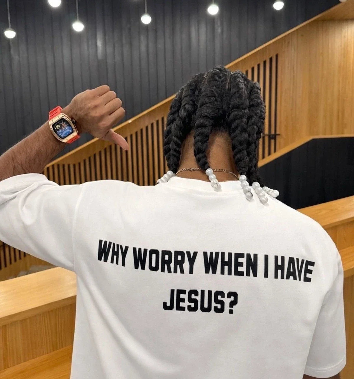Vintage No Worry With Jesus Streetwear Y2k Unisex T-shirt / Camiseta Unisex Unisex T-shirt, Sweatshirt, Hoodie, Long Sleeve Tee - T-Shirt, Sweatshirt, Hoodie