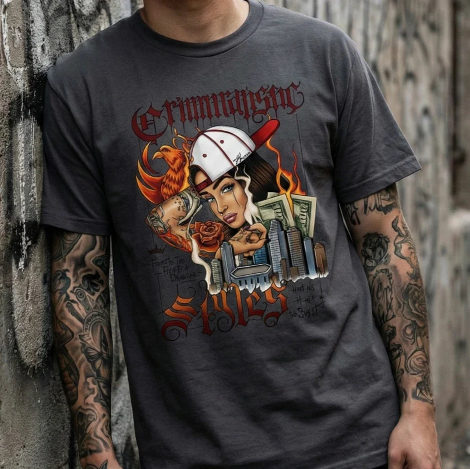 Phoenix AZ Graffiti Tee | Original Urban Tattoo Art | Arizona Hustle Streetwear Unisex T-shirt, Sweatshirt, Hoodie, Long Sleeve Tee - T-Shirt, Sweatshirt, Hoodie