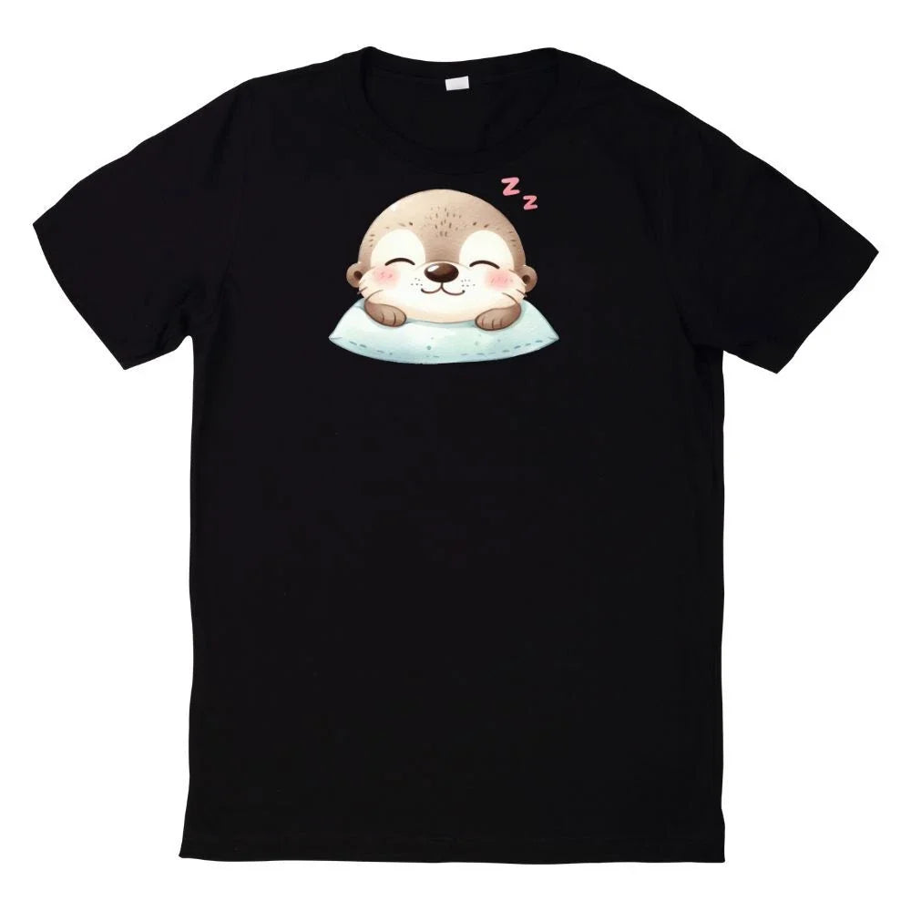 Cute Kawaii Otter Print T-Shirt Unisex T-shirt, Sweatshirt, Hoodie, Long Sleeve Tee - T-Shirt, Sweatshirt, Hoodie