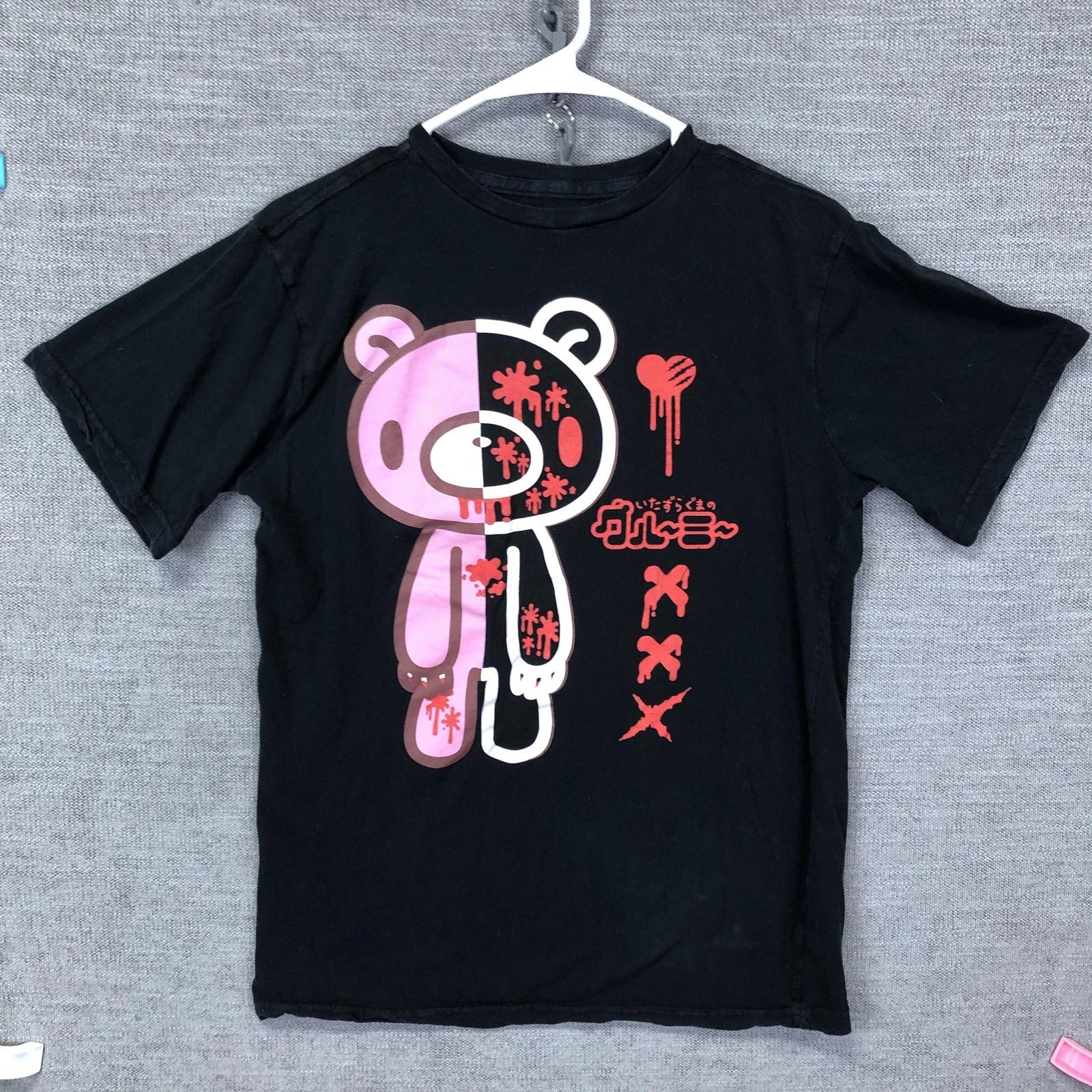 Gloomy Bear Shirt Mens Small Black Mori Chack Graphic Anime Harajuku Kawaii Unisex T-shirt, Sweatshirt, Hoodie, Long Sleeve Tee - T-Shirt, Sweatshirt, Hoodie