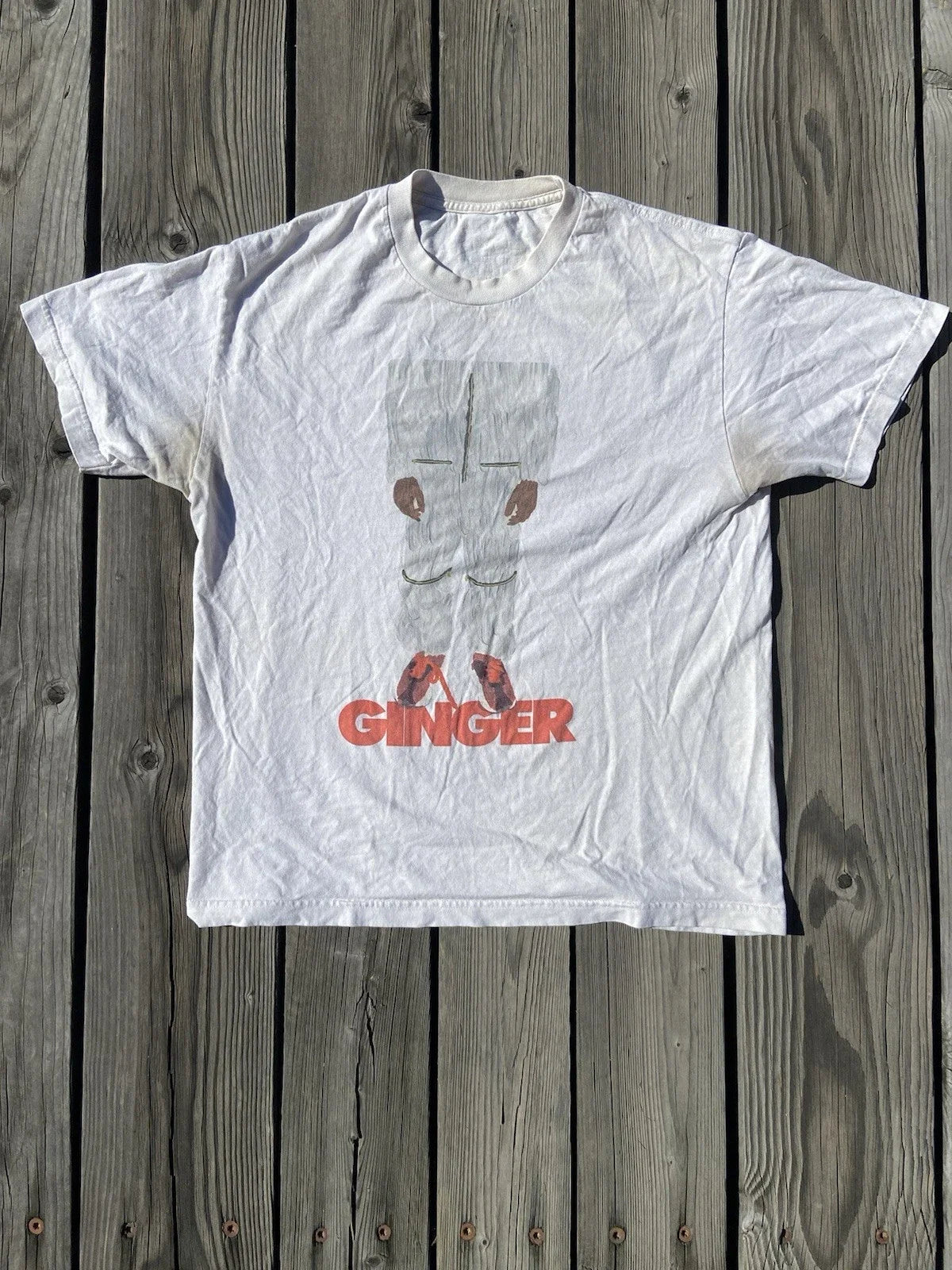 Vintage Ginger Abstract Graphic Tee White Art Shirt Minimalist Double Sided Unisex T-shirt, Sweatshirt, Hoodie, Long Sleeve Tee - T-Shirt, Sweatshirt, Hoodie