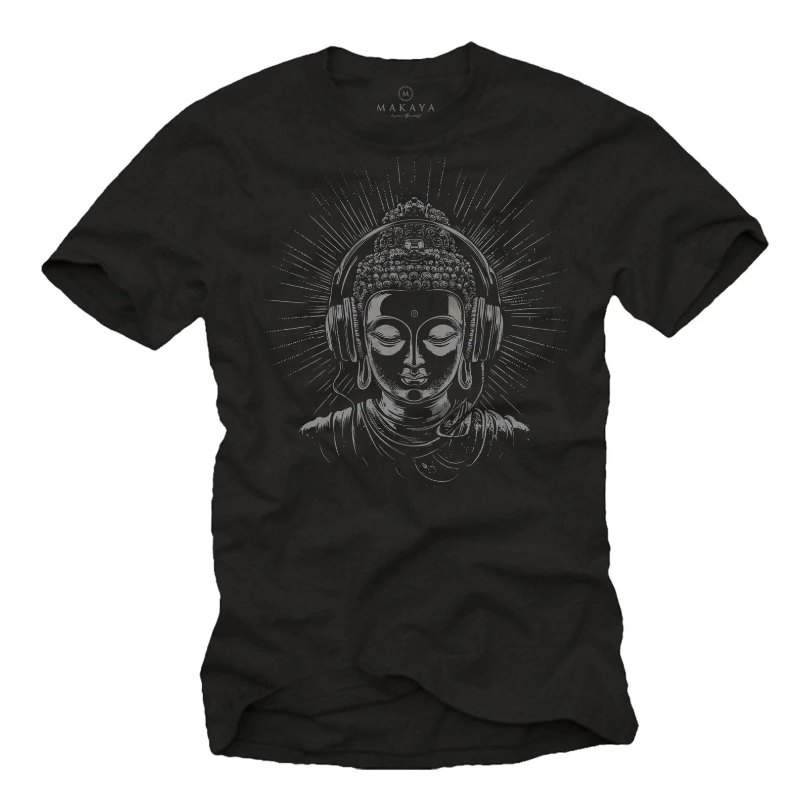 Mens T-Shirt Buddha Motif Headphones Hip Hop Style Short Sleeve Cotton S-XXXXXL Unisex T-shirt, Sweatshirt, Hoodie, Long Sleeve Tee - T-Shirt, Sweatshirt, Hoodie
