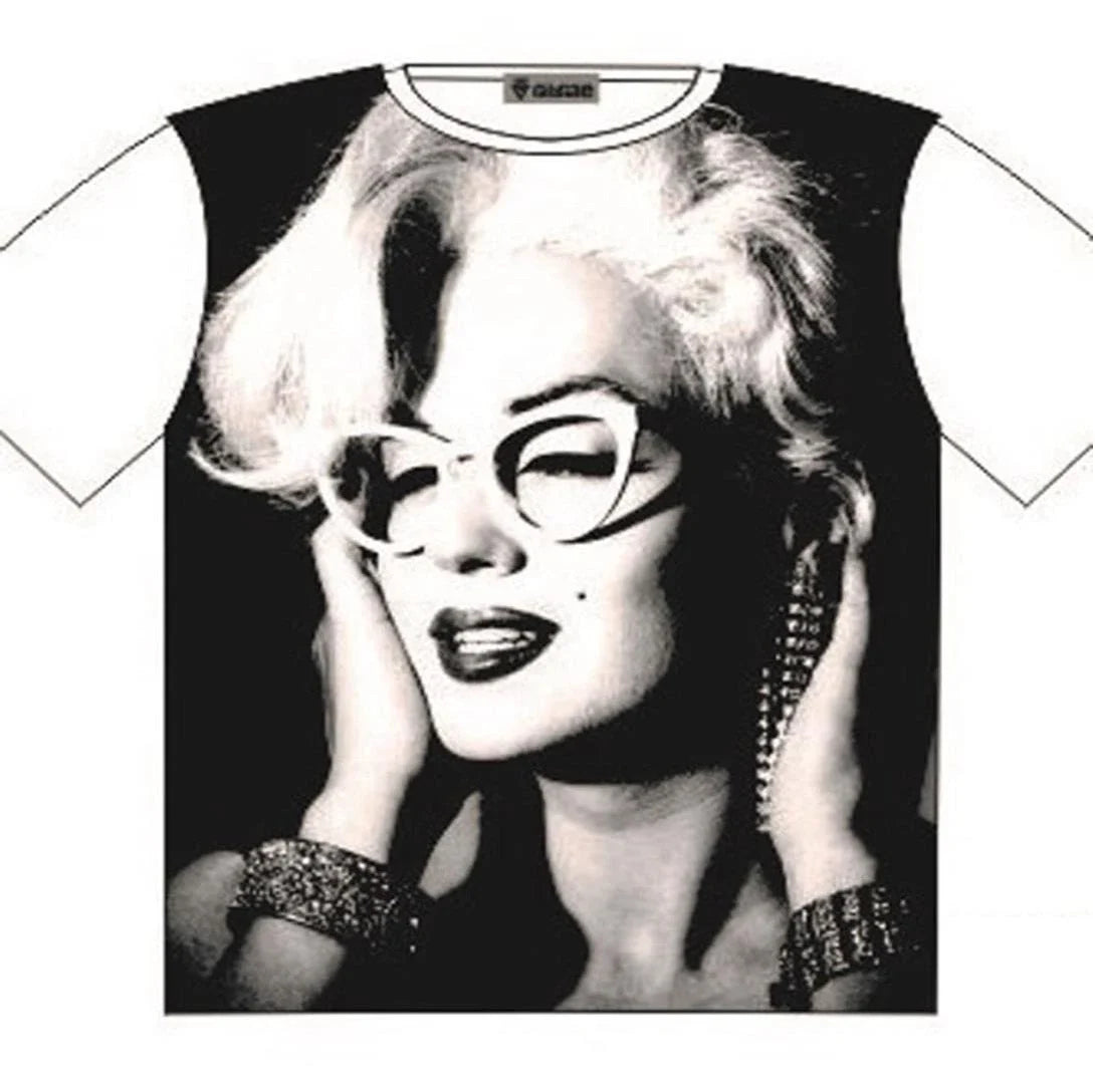 T-Shirt Marilyn Monroe with Glasses Street Fashion Mens Ladies Unisex T-shirt, Sweatshirt, Hoodie, Long Sleeve Tee - T-Shirt, Sweatshirt, Hoodie